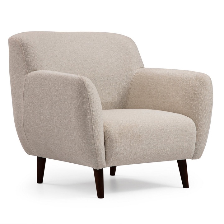 Fotoliu bej din textil Enna The Home Collection