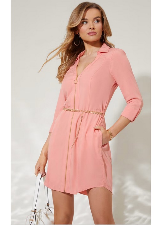 Рокля, GUESS, Абелина, розов, Розово