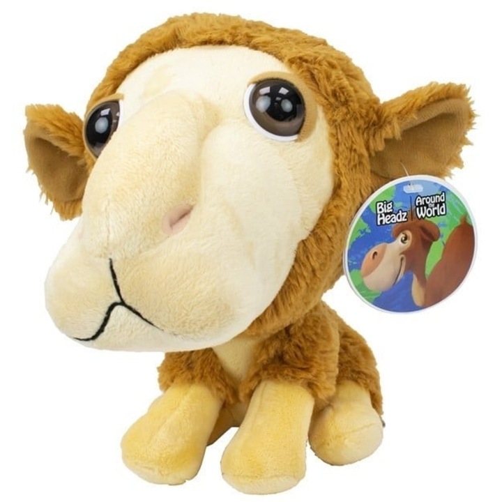 Jucarie de plus Big Headz Camila, 21cm, detalii realiste, usor de curatat