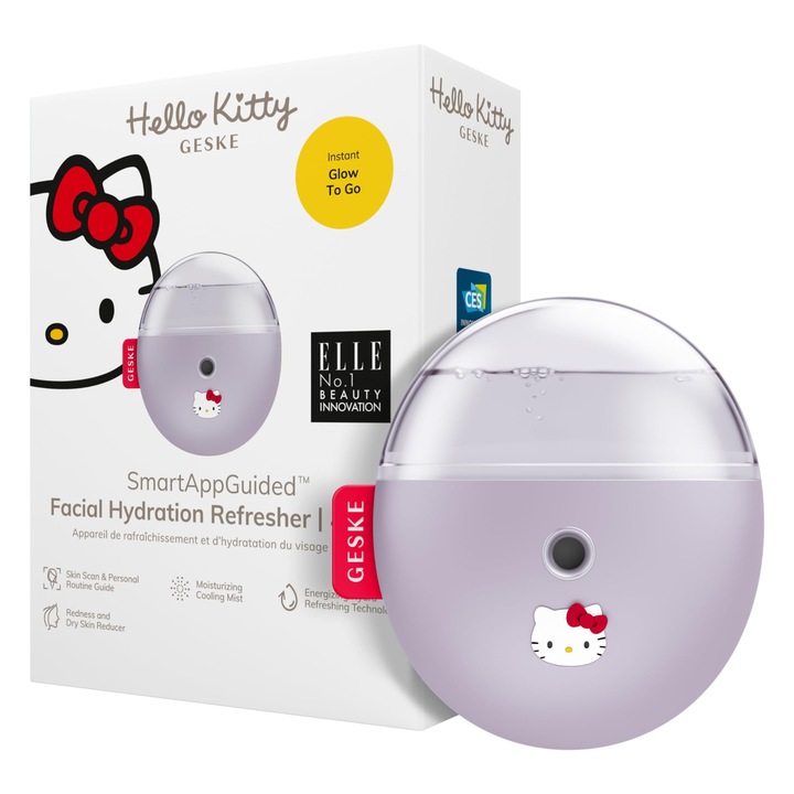 Уред за грижа за лице Geske X Hello Kitty, 4 в 1, пулверизатор за вода, пулверизатор за лице, многоцветен, за лице