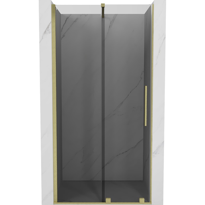 Mexen Velar usi de dus glisante 100 cm, grafit, auriu periat - 871-100-000-41-55