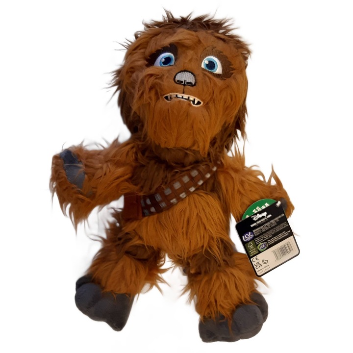 Jucarie de plus Chewbacca, 30cm, Star Wars, detalii expresive, culoare bruna