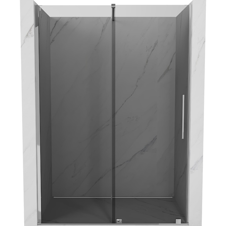 Mexen Velar usi de dus glisante 150 cm, grafit, crom - 871-150-000-41-01