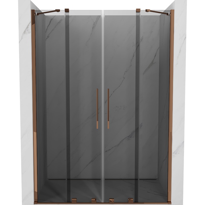 Usi de dus glisante Mexen Velar Duo 160 cm, grafit, aur roz