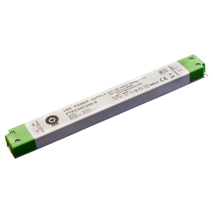 LED захранване 30W, POS, FTPC30C1400-S, компактно, 1400mA, 251x30x16mm