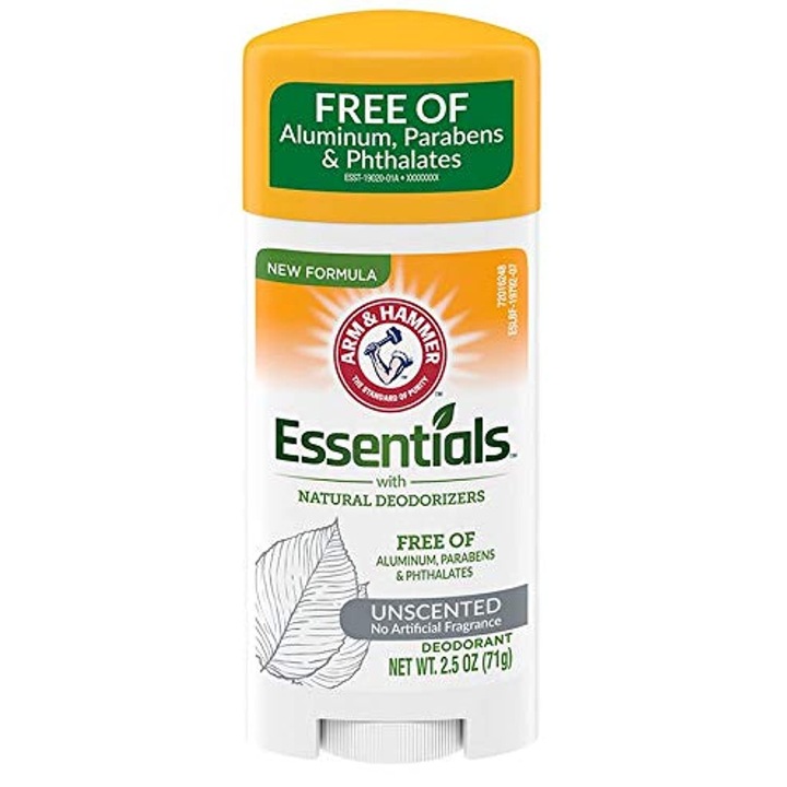 Твърд дезодорант Arm & Hammer Essentials, опаковка от 3 броя, стик, без аромат, унисекс