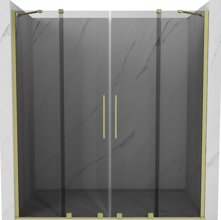 Mexen Velar Duo usi de dus glisante 200 cm, grafit, auriu periat - 871-200-000-42-55