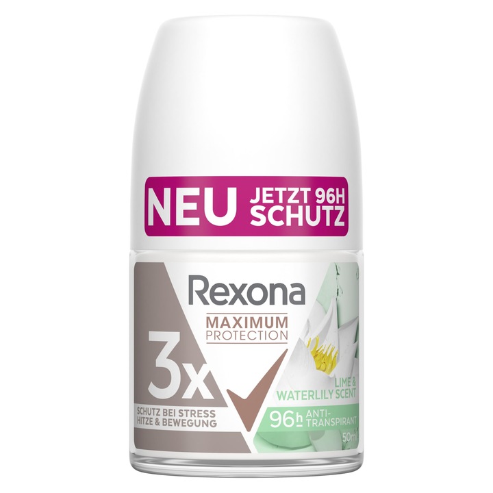 Дезодорант рол-он Rexona, аромат лайм и водна лилия, 3X защита, комплект 6 x 50 мл