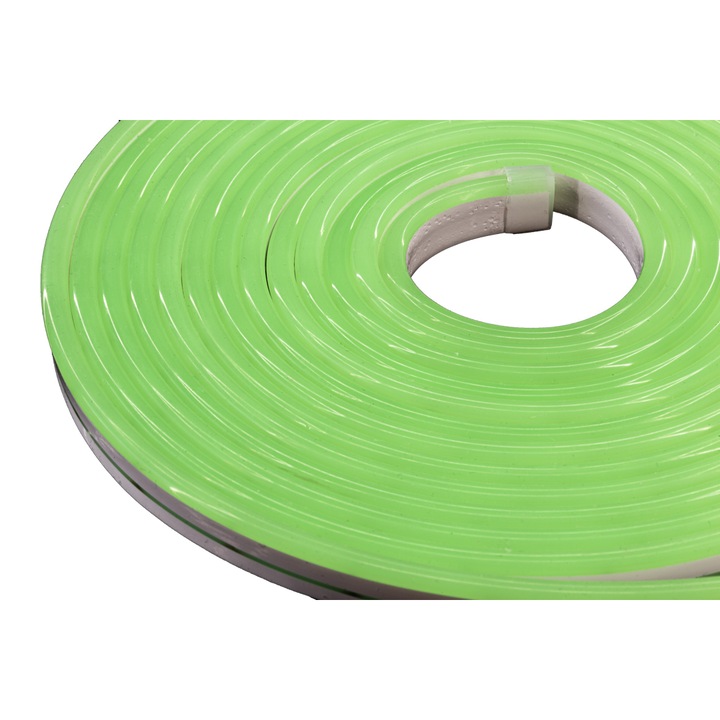 Banda LED Neon FLEX, MW Lighting, 12V, IP65, 6x12mm, verde, 5m