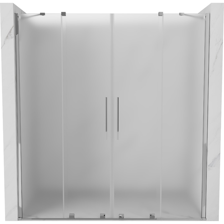 Usi de dus glisante Mexen Velar Duo 170 cm, gheata, crom, 200 cm