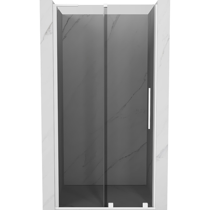 Mexen Velar L usi de dus glisante 100 cm, grafit, alb - 871-100-003-41-20