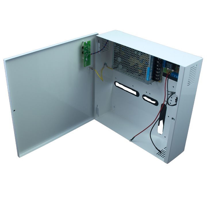 Sursa de alimentare tampon 12V 6.8A cu loc pentru acumulator VRLA AGM 17Ah, MW POWER, dimensiuni 289x285x89mm