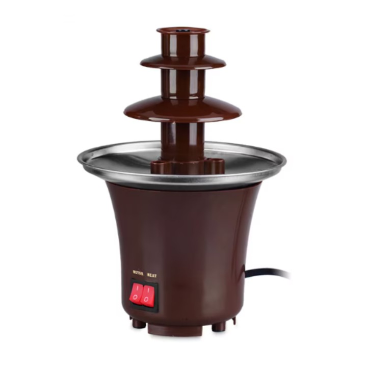 Мини фонтан за шоколад Hozro, с 3 нива, 65W, кафяв