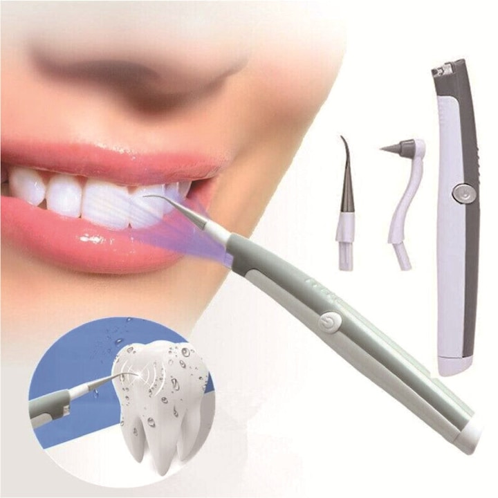 Апарат Sonic HOZRO, за отстраняване на зъбен камък – Професионално почистване на зъбите, отстраняване на зъбен камък, петна и бактериална плака, за бяла и здрава усмивка