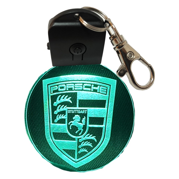 Breloc cu LED T&M Personalizare Porsche, multicolor, 8x5x1cm