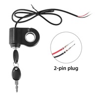 Contact cu Cheie / Blocaj Pornire Trotineta Electrica Kukirin G2 Pro, Conector 2 Pini, Cablu Lung (Accesoriu Original/Compatibil)