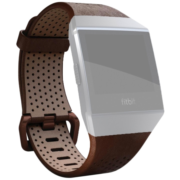Curea ceas smartwatch Fitbit Ionic, Small, Perforated Leather Band Cognac