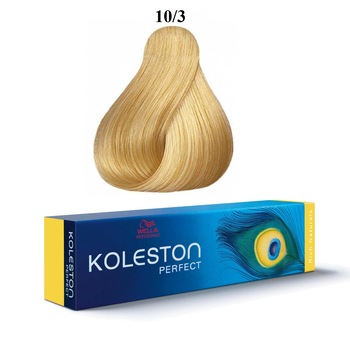 Vopsea permanenta Wella Professionals Koleston Perfect 10/3 60 ml Vopsea permanenta Wella Professionals Koleston Perfect 10/3 60 ml