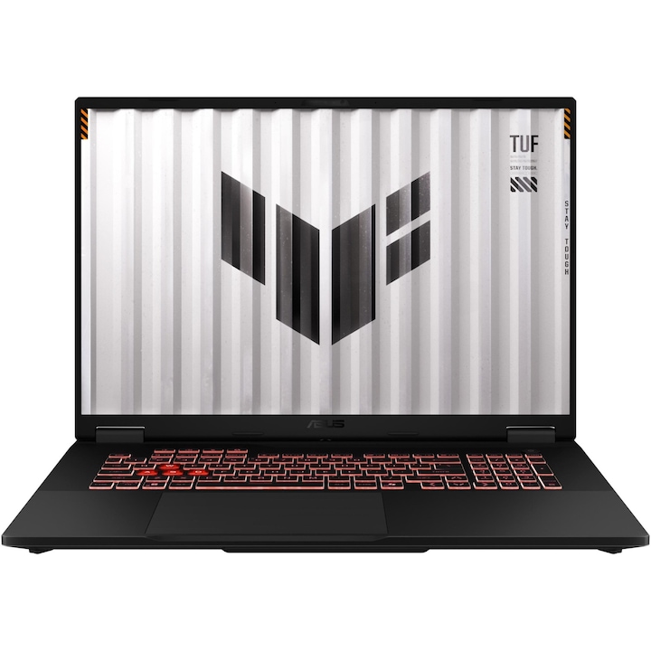Laptop ASUS TUF Gaming A18, 18" WUXGA, AMD Ryzen™ 7 260 pana la 5.1 GHz, 16 GB RAM DDR5 5600, 512 GB SSD, NVIDIA® GeForce® RTX 5060 8 GB, Free Dos, Jaegar Gray 512 GB