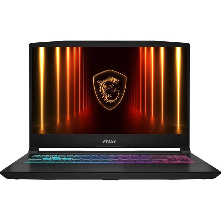 Laptop MSI Katana 15 HX, 15.6" QHD, Intel® Core™ i7 14650HX pana la 5.2 GHz, 16 GB RAM DDR5 5600, 512 GB SSD, NVIDIA® GeForce® RTX 5060 8 GB, Free Dos, Black 512 GB