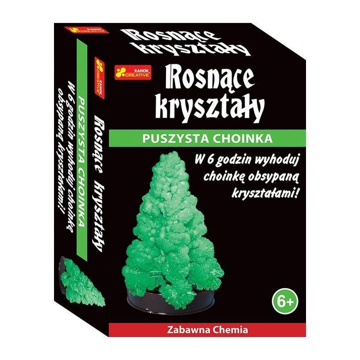 Комплект за експерименти, RANOK-CREATIVE, растящи кристали, зелено дърво