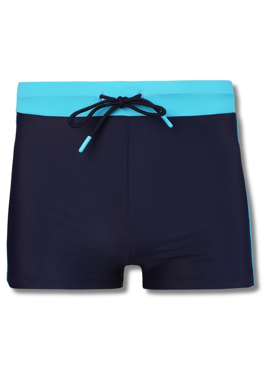 Costum de baie barbati, Moraj, boxeri de piscina, uscare rapida, negru/albastru, set