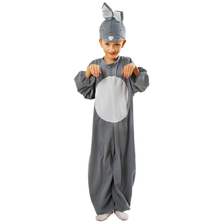 Costum iepuras copii, Brak, Gri, 98-104cm