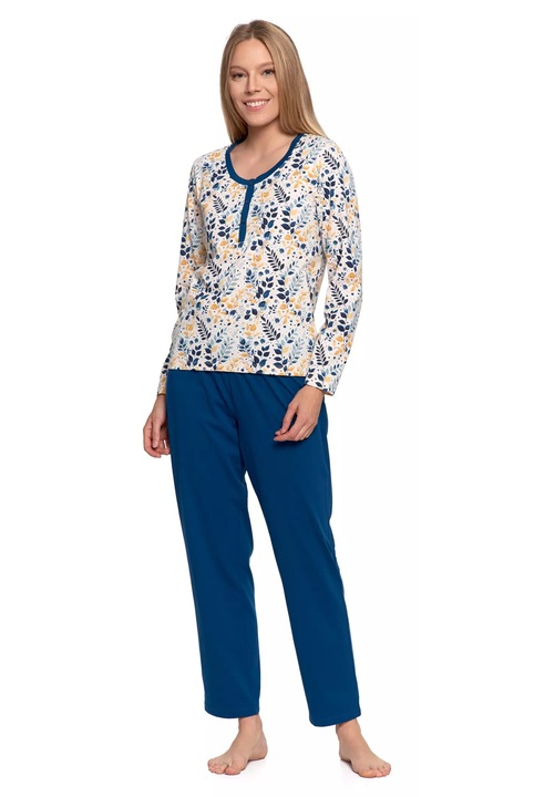 Дамска пижама, Moraj, две части, памук/еластан, многоцветна