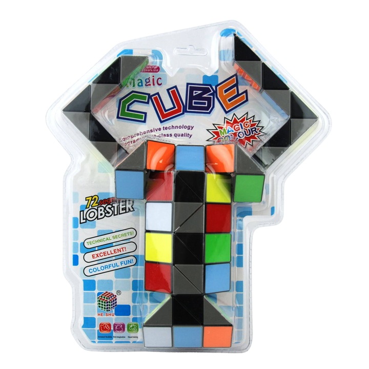 Jucărie educativă Dromader, puzzle șarpe, multicolor, compactă