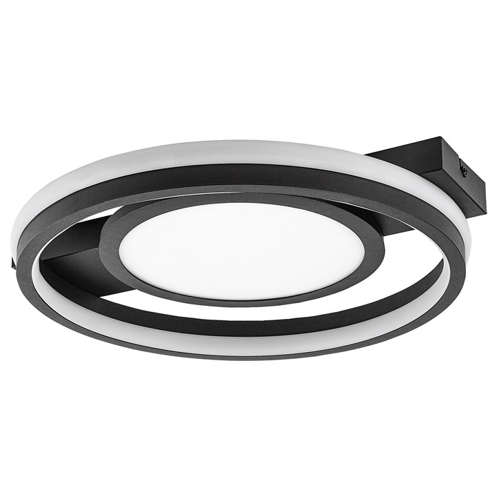 Плафониера Rabalux SHIRIN черна с дистанционно LED 40W 2100Lm 3000-6000K IP20