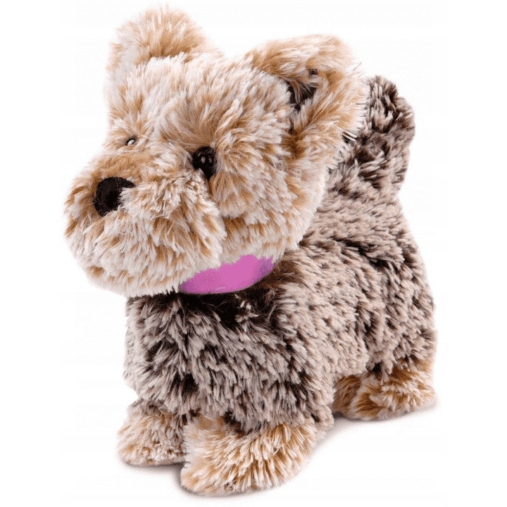 Catel interactiv cu lesa Artyk, latra si merge, 21 cm, maro