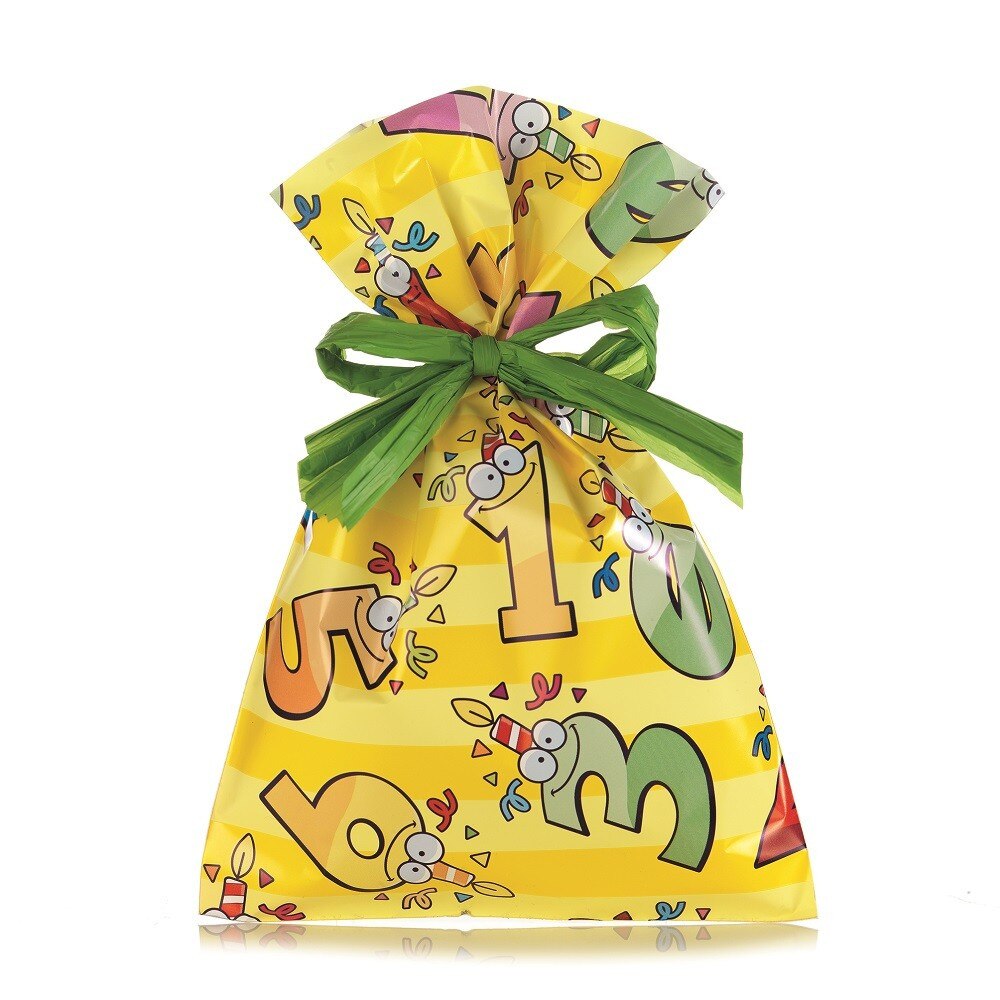 Set 5 pungi cadou cifre diverse culori - Radar UD893PCCK4N00, 25 x 40 cm