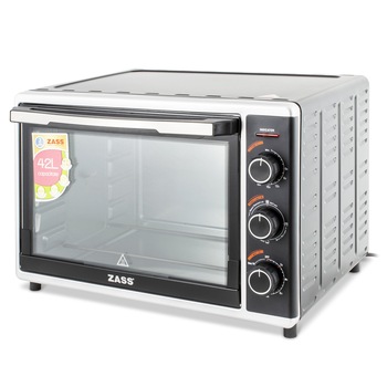 Cuptor electric cu rotisor Zass ZEO 42 CR, Capacitate 42L, 1800W, Temporizator, Termostat Cuptor electric cu rotisor Zass ZEO 42 CR, Capacitate 42L, 1800W, Temporizator, Termostat