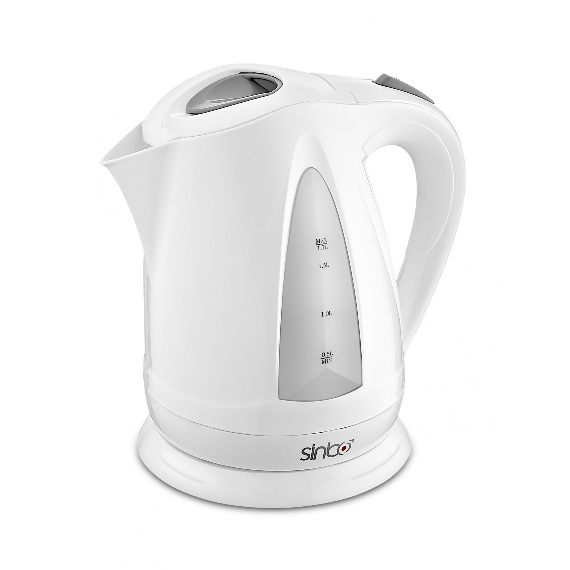 Fierbator Sinbo SK-7324, Putere 2200W, Capacitate 1,7L, Baza rotativa 360 grade, Culoare Alb