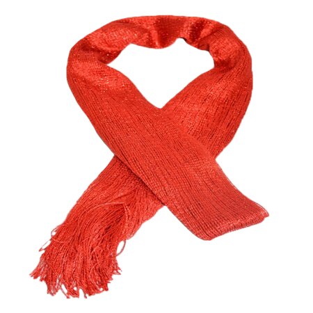 Esarfa chic cu aspect lucios, model elegant , D&J Exclusive , rosu