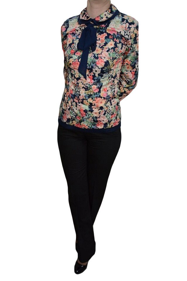 Pantaloni lungi,feminini,cu un design clasic , D&J Exclusive, Negru, 40