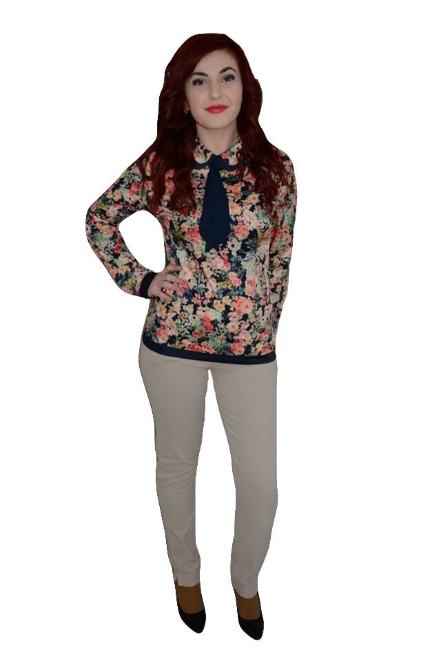 Pantaloni simpli, D&J Exclusive, Bej