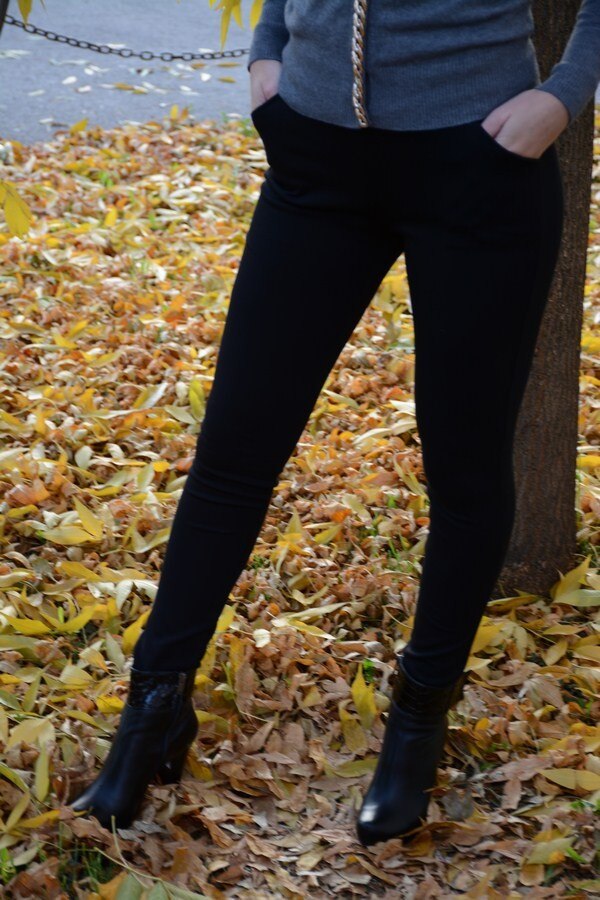 Pantaloni lungi cu buzunare, D&J Exclusive, Negru