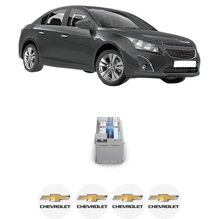 Baterie Acumulator 85 Ah 12 V 800 A CHEVROLET CRUZE (J300) 2.0 CDI din 2009 KW 110 CP 150 CMC 1991, auto, Bosch, 4x Stickere auto cu CHEVROLET