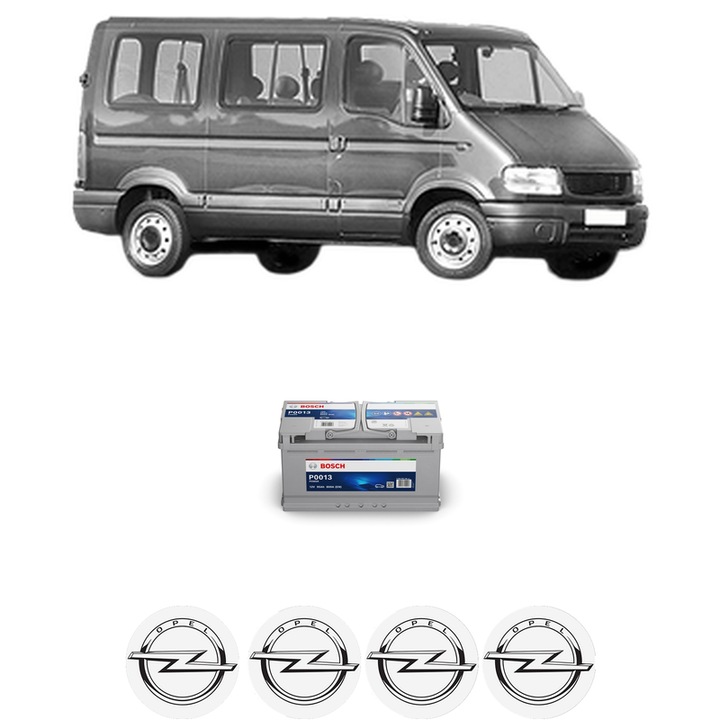 Baterie Acumulator 95 Ah 12 V 800 A OPEL MOVANO A Bus (X70) 2.2 DTI (JD) din 2000 KW 66 CP 90 CMC 2188, auto, Bosch, 4x Stickere auto cu OPEL