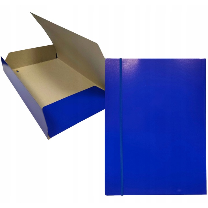 Dosar A4 Bantex, carton lucios, cu banda elastica, 24x32cm, capacitate 200 foi, bleumarin