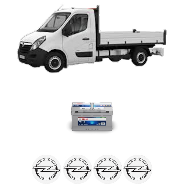 Baterie Acumulator 100 Ah 12 V 830 A OPEL MOVANO B Platform/Chassis (X62) 2.3 CDTI FWD (EV, HV, UV) din 2014 KW 100 CP 136 CMC 2298, auto, Bosch, 4x Stickere auto cu OPEL