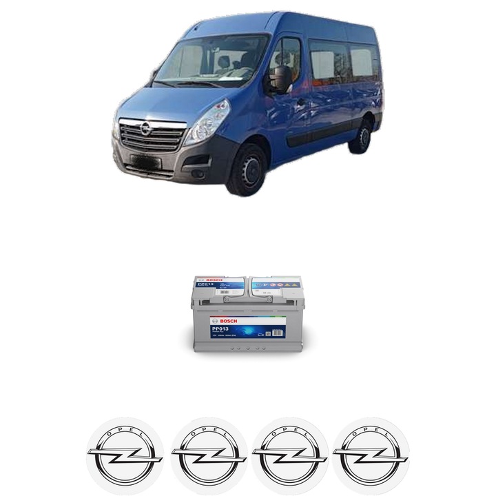 Baterie Acumulator 100 Ah 12 V 830 A OPEL MOVANO B Bus (X62) 2.3 CDTI FWD (JV) din 2010 KW 92 CP 125 CMC 2298, auto, Bosch, 4x Stickere auto cu OPEL