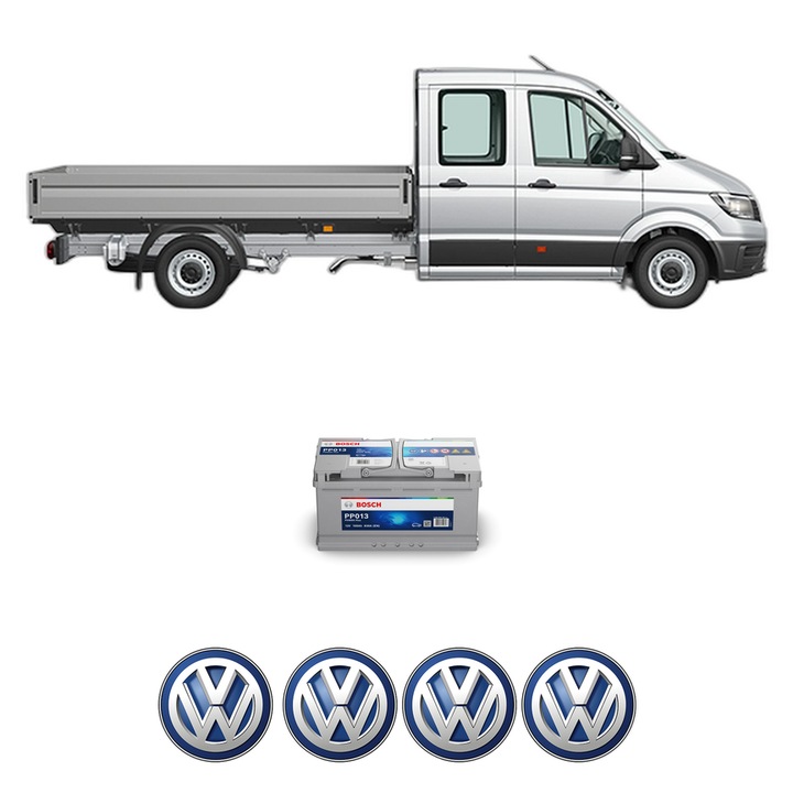 Baterie Acumulator 100 Ah 12 V 830 A Volkswagen CRAFTER 30-50 Platform/Chassis (2F_) 2.5 TDI din 2006-2013 KW 80 CP 109 CMC 2461, auto, Bosch, 4x Stickere auto cu Volkswagen