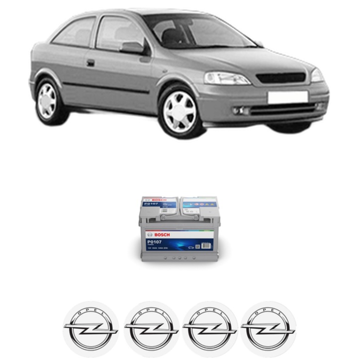 Baterie Acumulator 65 Ah 12 V 540 A OPEL ASTRA G Hatchback (T98) 1.7 DTI 16V (F08, F48) din 2000-2005 KW 55 CP 75 CMC 1686, auto, Bosch, 4x Stickere auto cu OPEL