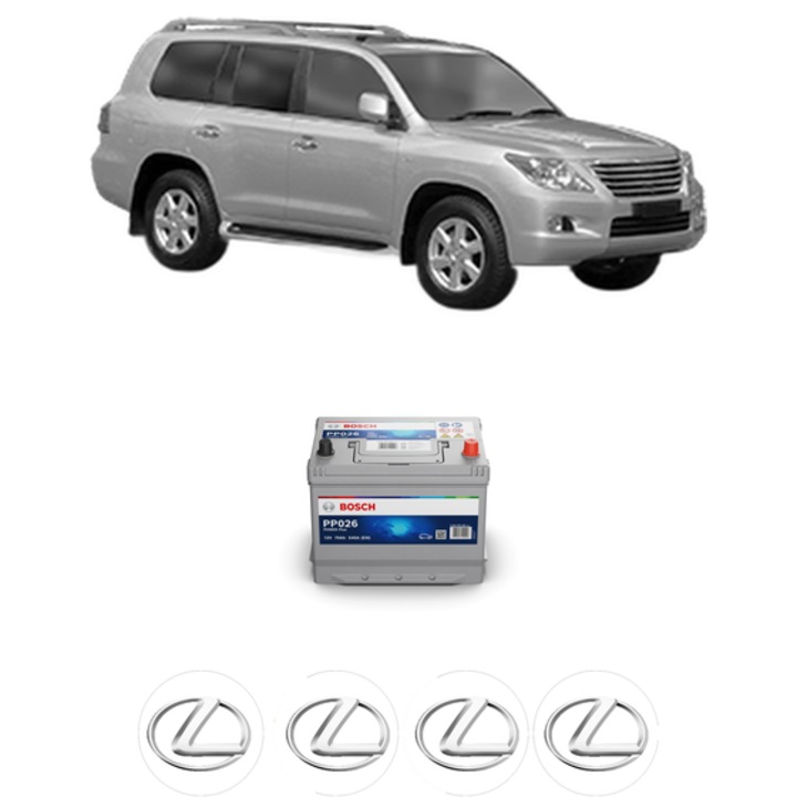 Baterie Acumulator 70 Ah 12 V 540 A LEXUS LX (_J2_) 450d (VDJ201) din 2015 KW 200 CP 272 CMC 4461, auto, Bosch, 4x Stickere auto cu LEXUS
