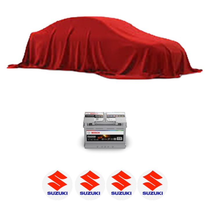 Baterie Acumulator 70 Ah 12 V 760 A SUZUKI SX4 (EY, GY) 2.0 DDiS (RW420D) din 2009 KW 99 CP 135 CMC 1956, auto, Bosch, 4x Stickere auto cu SUZUKI