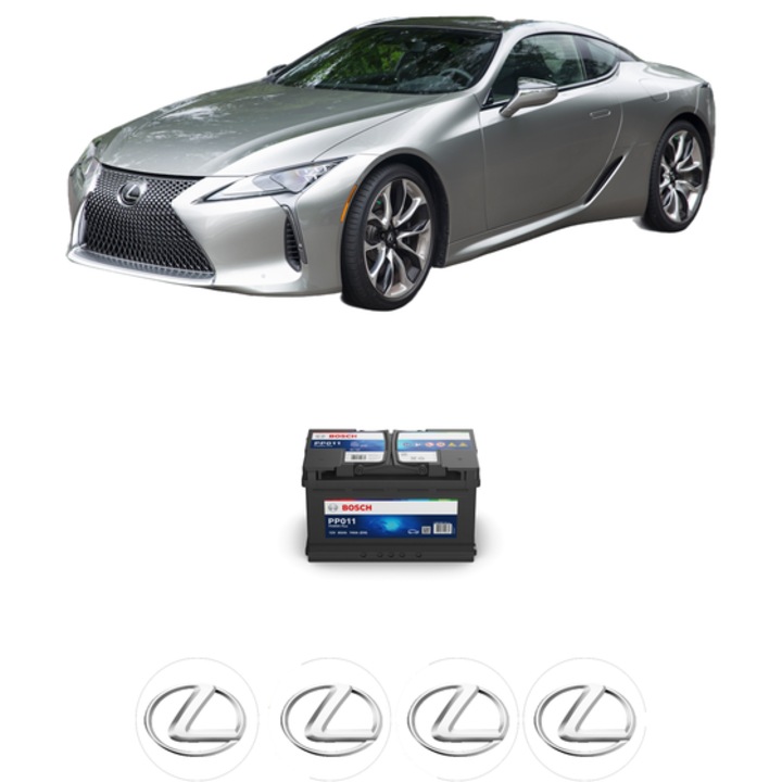 Baterie Acumulator 85 Ah 12 V 740 A LEXUS LC Coupe (_Z10_) 500 (URZ100_, URZ100R) din 2016 KW 351 CP 477 CMC 4969, auto, Bosch, 4x Stickere auto cu LEXUS