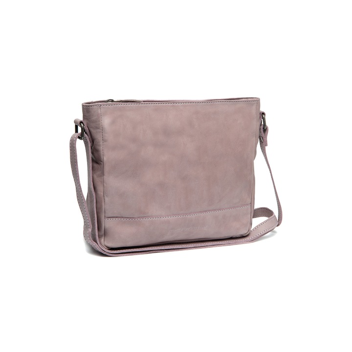 Geanta de dama din piele naturala, The Chesterfield Brand, Weimar, Lila, 24 x 8 x 21 cm