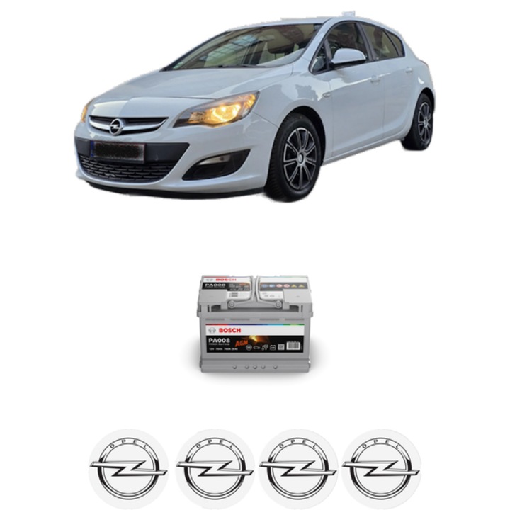 Baterie Acumulator 70 Ah 12 V 760 A OPEL ASTRA J Hatchback Van (P10) 1.6 CDTi din 2013-2015 KW 100 CP 136 CMC 1598, auto, Bosch, 4x Stickere auto cu OPEL